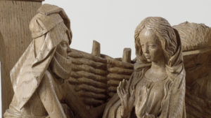 Sveti Ivan je kršten Marijinim glasom koji nosi Kristovu milost 1 visitation wood carving