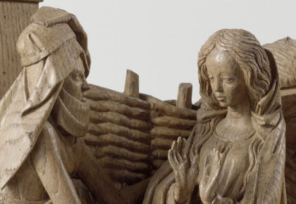 visitation wood carving