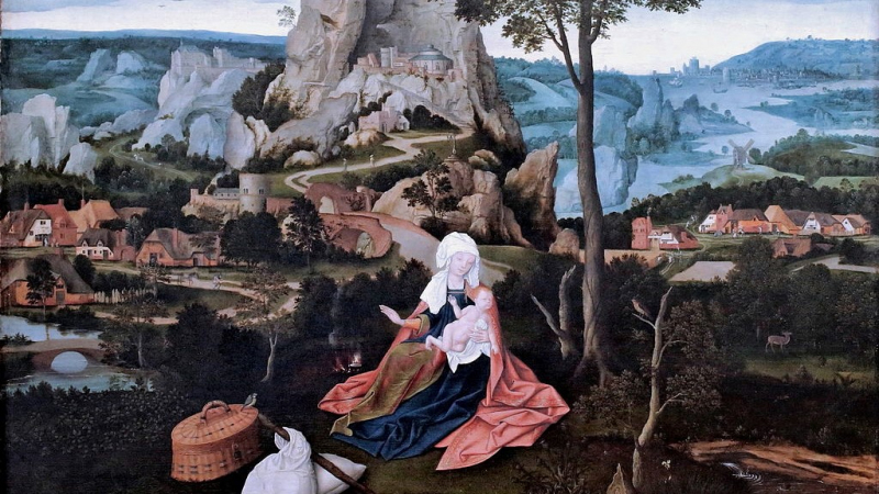 Kraljica pustinje 1 repos pendant la fuite en egypte joachim patinier